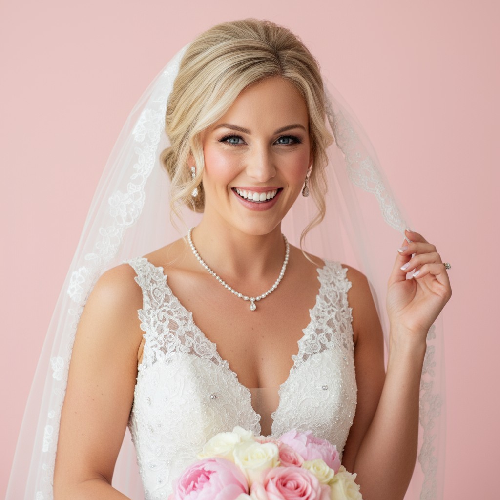 Elegant Wedding Hair Updo With Veil Ideas